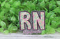 RN Pink and Yellow Floral Badge Reel