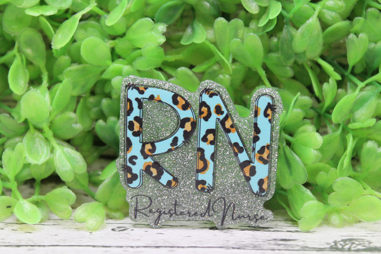 RN Blue Leopard Badge Reel