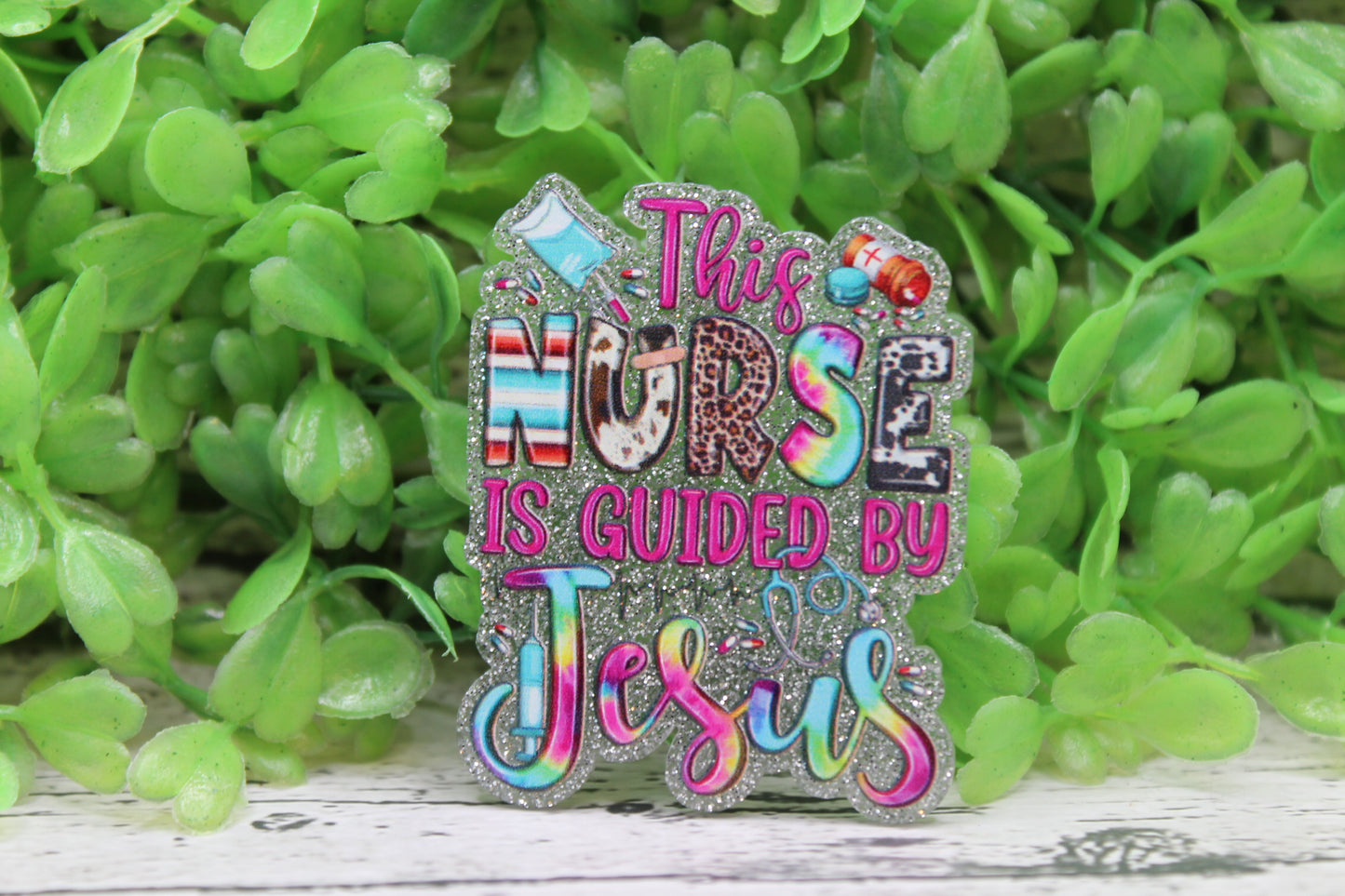 This Nurse is Guided By Jesus Badge Reel