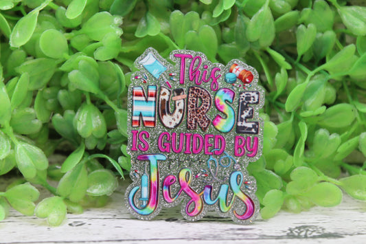 This Nurse is Guided By Jesus Badge Reel