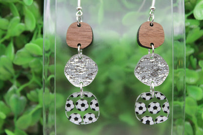 Soccer Trio Dangle Earrings