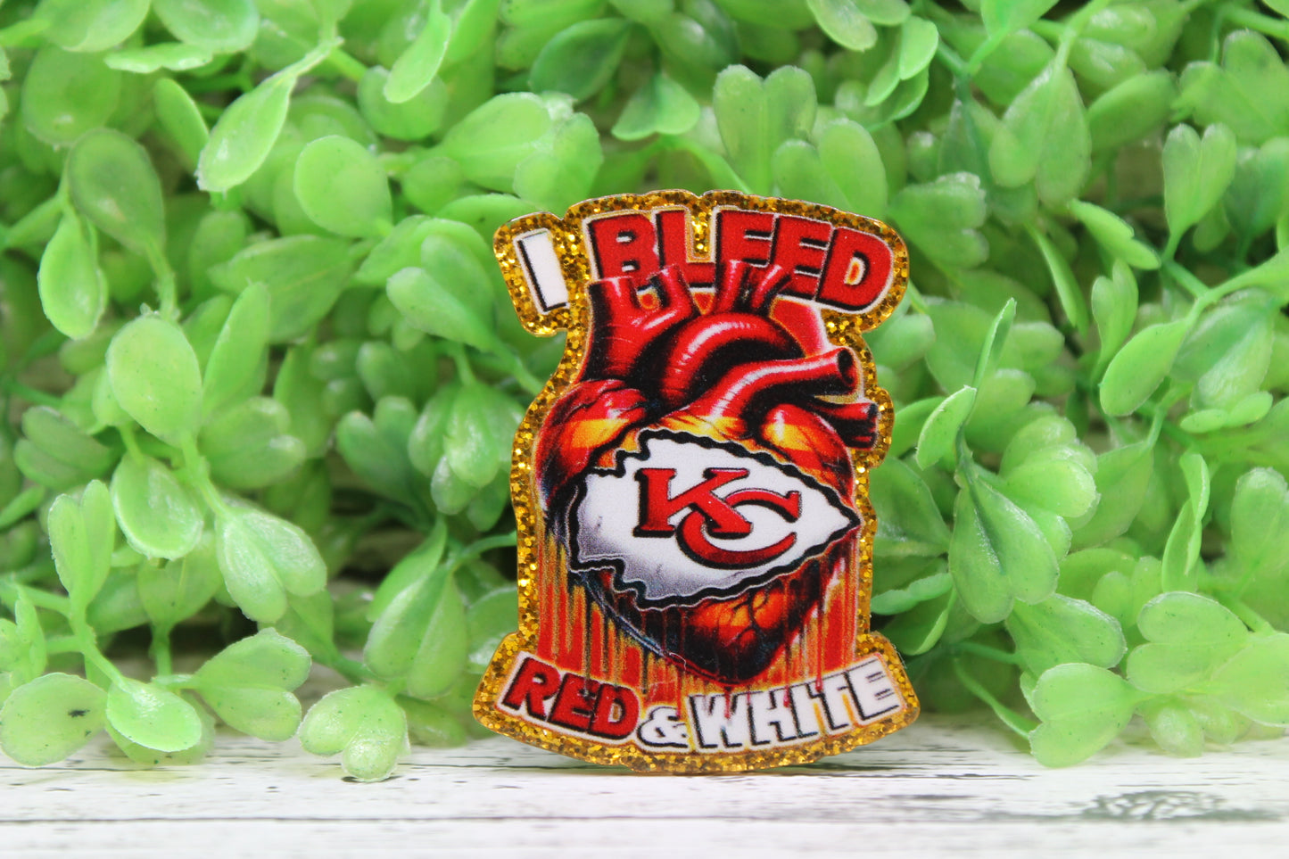 KC Chiefs Bleed Red & White Badge Reel