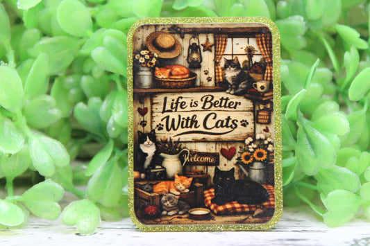 Life is Better with Cats Badge Reel