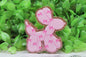 Pink Balloon Dog with Bows Badge Reel