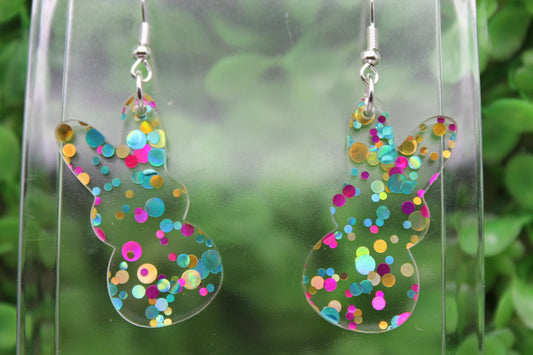 Party Dot Confetti Easter Peeps • Dangle Earrings