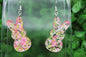 Pink and Yellow Confetti Easter Peeps • Dangle Earrings