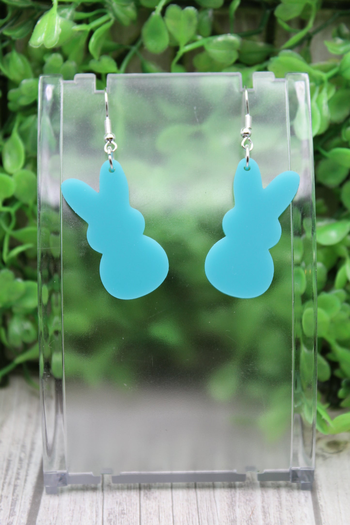 Matte Blue Easter Peeps • Dangle Earrings