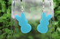 Matte Blue Easter Peeps • Dangle Earrings