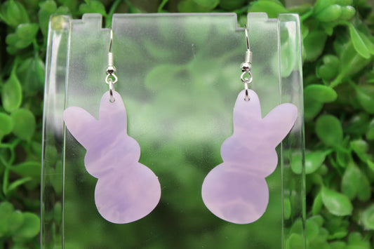 Purple Marble Easter Peeps • Dangle Earrings