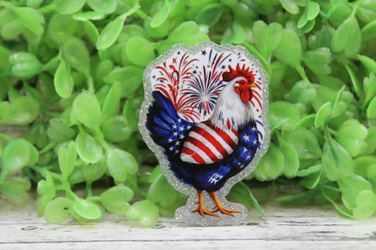 Patriotic Chicken Badge Reel