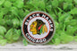 Black Hawks Hockey Circle Silver Badge Reel