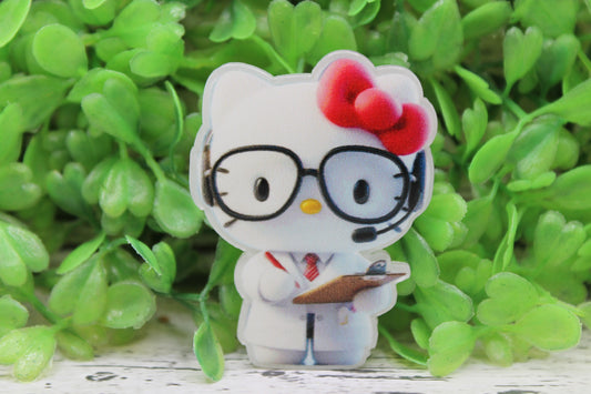 Pharmacist Doctor Cat Badge Reel