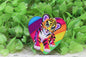 Colorful Heart with Cute Tiger LF Badge Reel