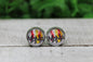 MAMA of Both Baseball & Softball 12mm Glass Stud Earrings || Hypoallergenic