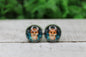 Beautiful Fox 12mm Glass Stud Earrings || Hypoallergenic