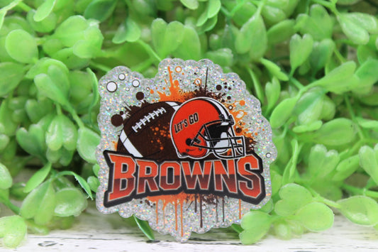 Let's Go Cleveland Browns Badge Reel
