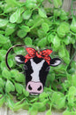 Cow with Red Headband • Keychain