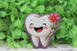 Smiling Tooth with Flower Badge Reel