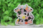 Floral Cow Shaker Badge Reel