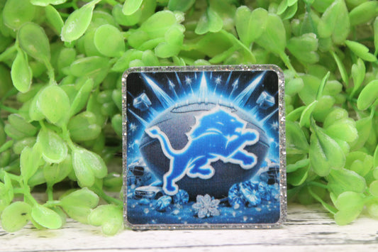 Lions Football Square Badge Reel