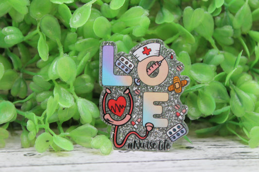 LOVE Nurse Life Badge Reel