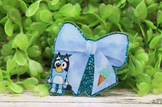 Bluey Bow Badge Reel
