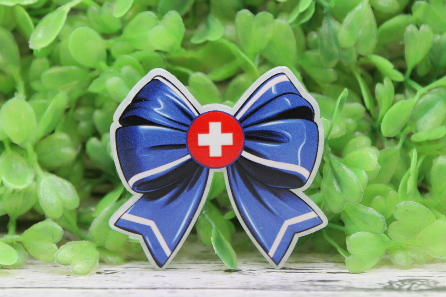 Blue Medical Bow Badge Reel