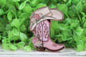Pink Western Boot and Hat Badge Reel