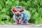 Highland Cow in Green Tutu Badge Reel