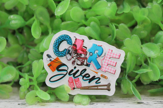 Care Giver on White Badge Reel