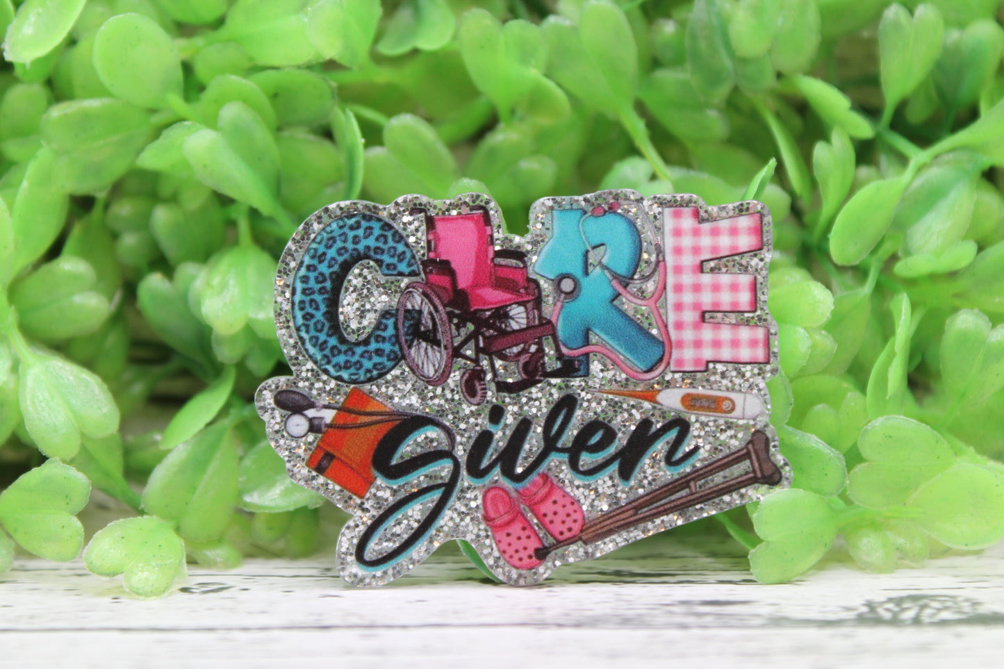 Care Giver on Silver Badge Reel