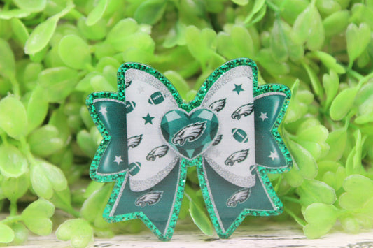 Eagles Football Bow Badge Reel