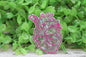 Silver & Pink Heart Badge Reel