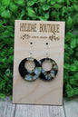 Dogwood Print Stained Glass Dangle Earrings