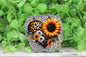 Leopard Heart and Sunflowers Badge Reel