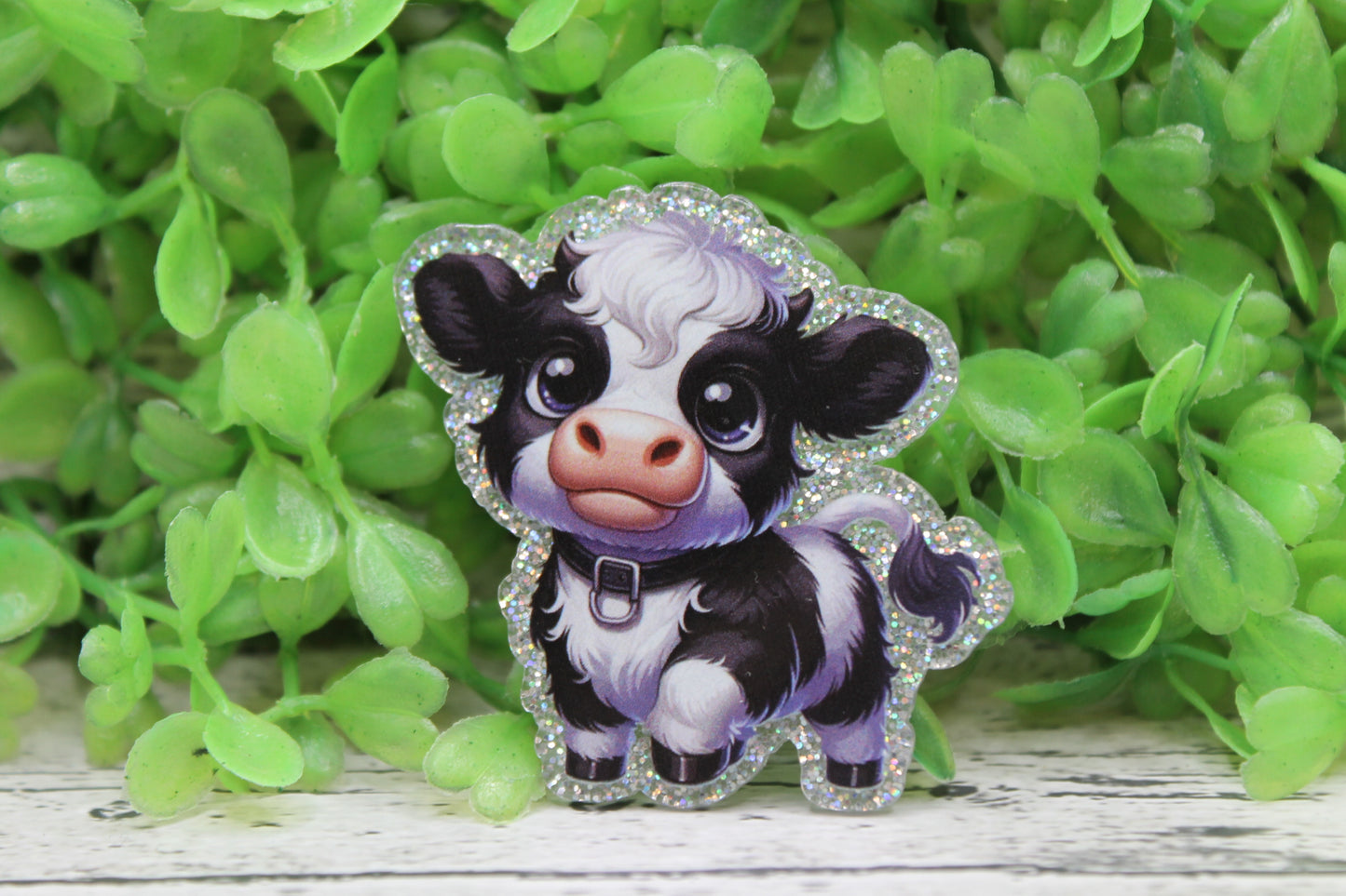 Black & White Cow Badge Reel