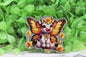 Cute Butterfly Cow and Flowers Badge Reel