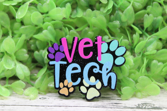 Vet Tech Colorful Badge Reel
