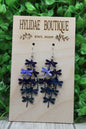 Blue Ombre Dragonflies Dangle Earrings