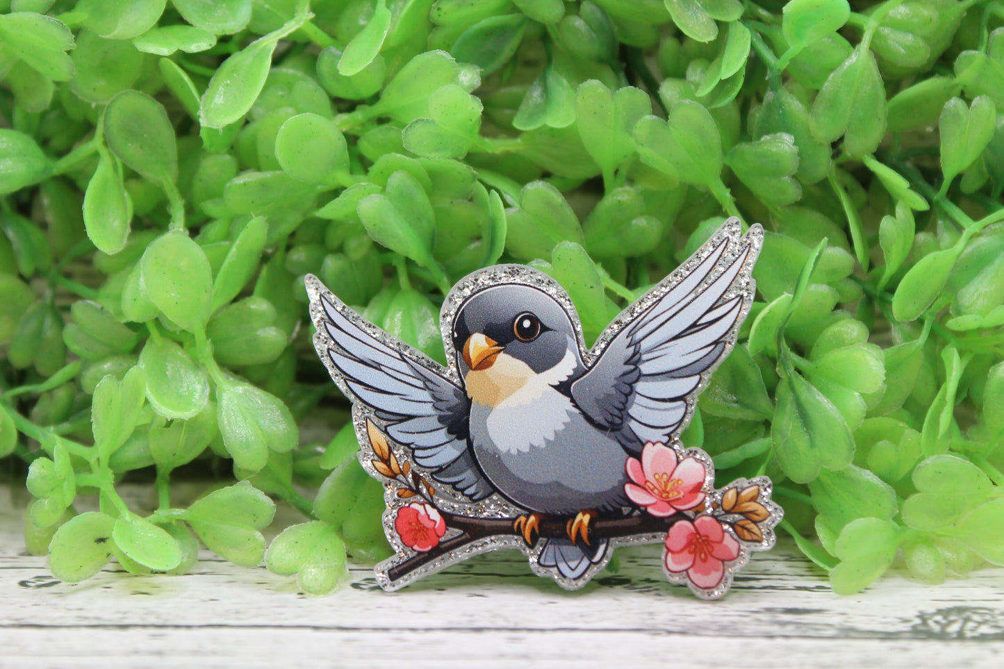 Bird on a Branch Badge Reel