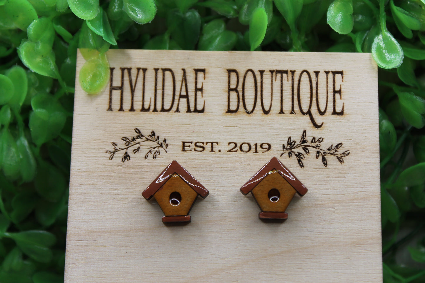 Bird House Stud Earrings