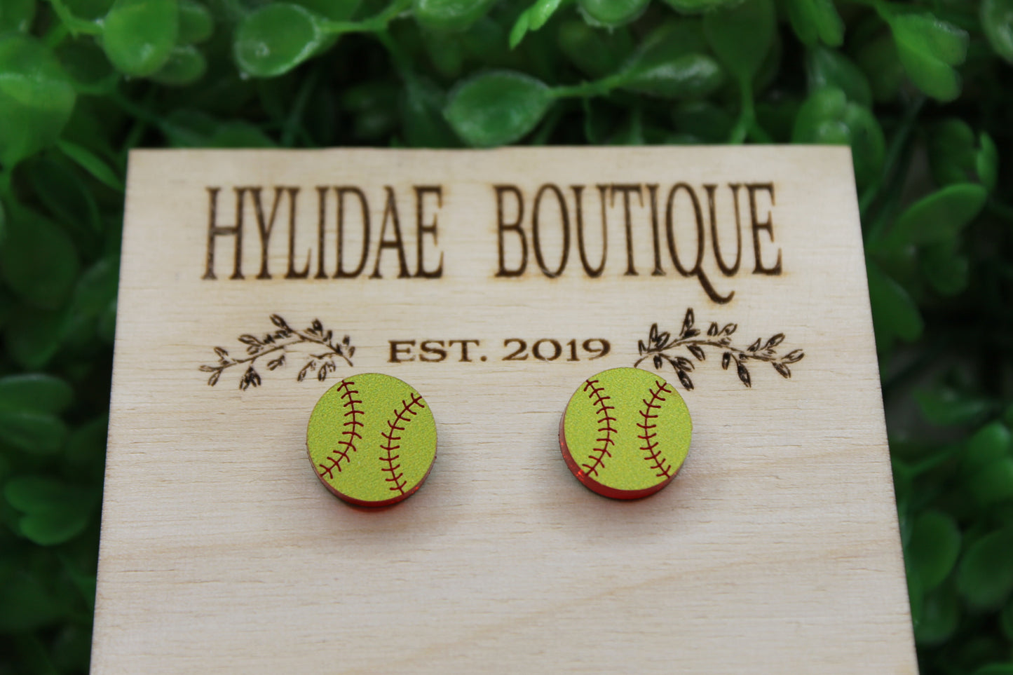 Softball Stud Earrings