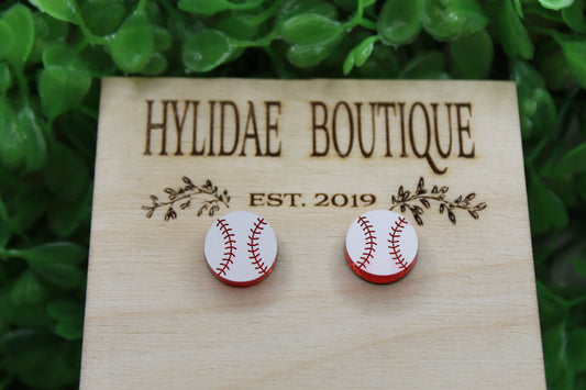 Baseball Stud Earrings