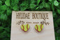 Softball Heart Stud Earrings