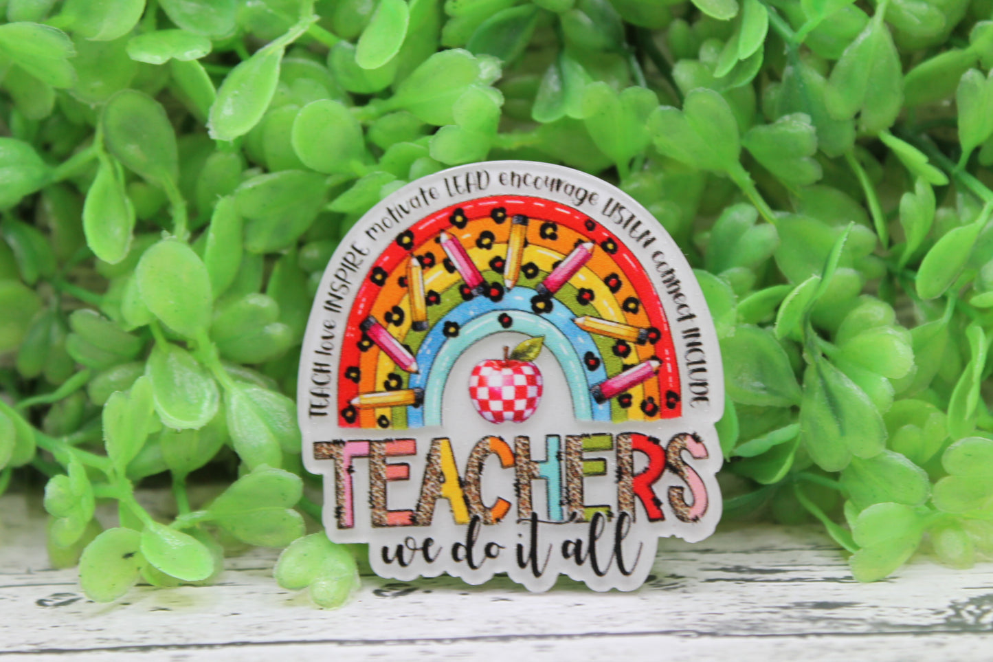 Teachers Rainbow Badge Reel
