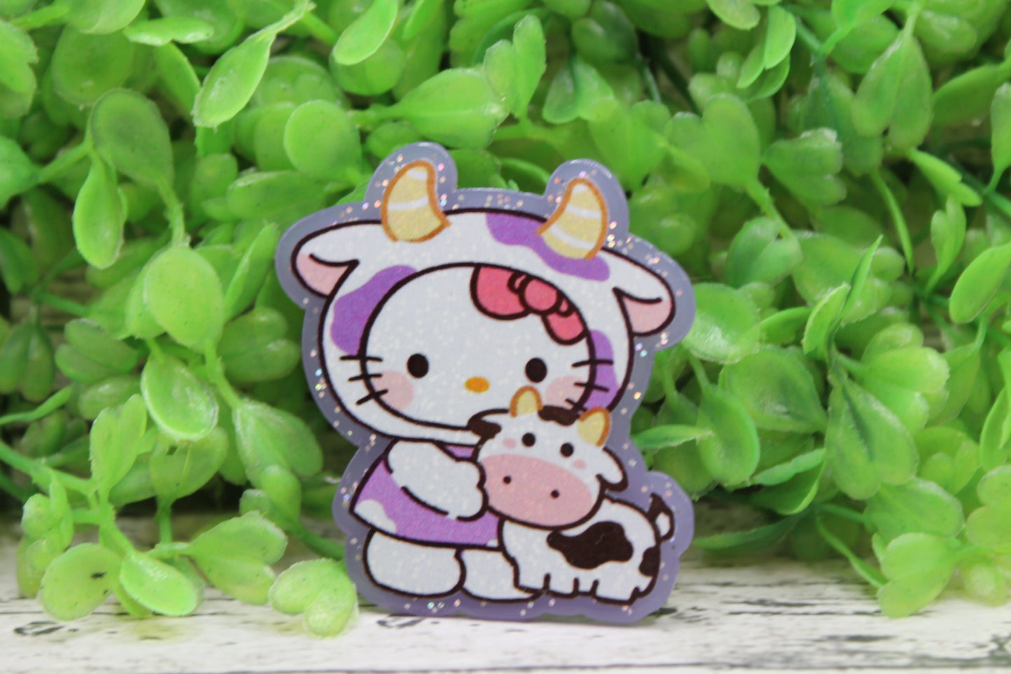 Cat Cow with Cow Badge Reel
