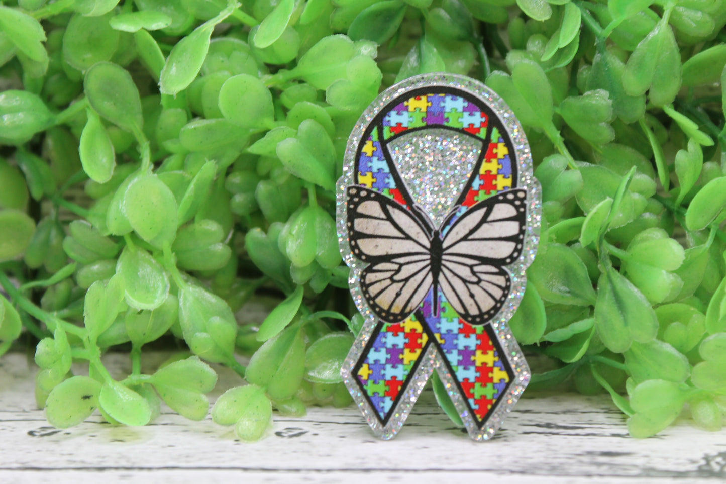Autism Awareness Ribbon Badge Reel