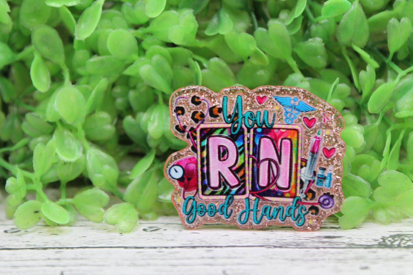 You RN Good Hands Badge Reel