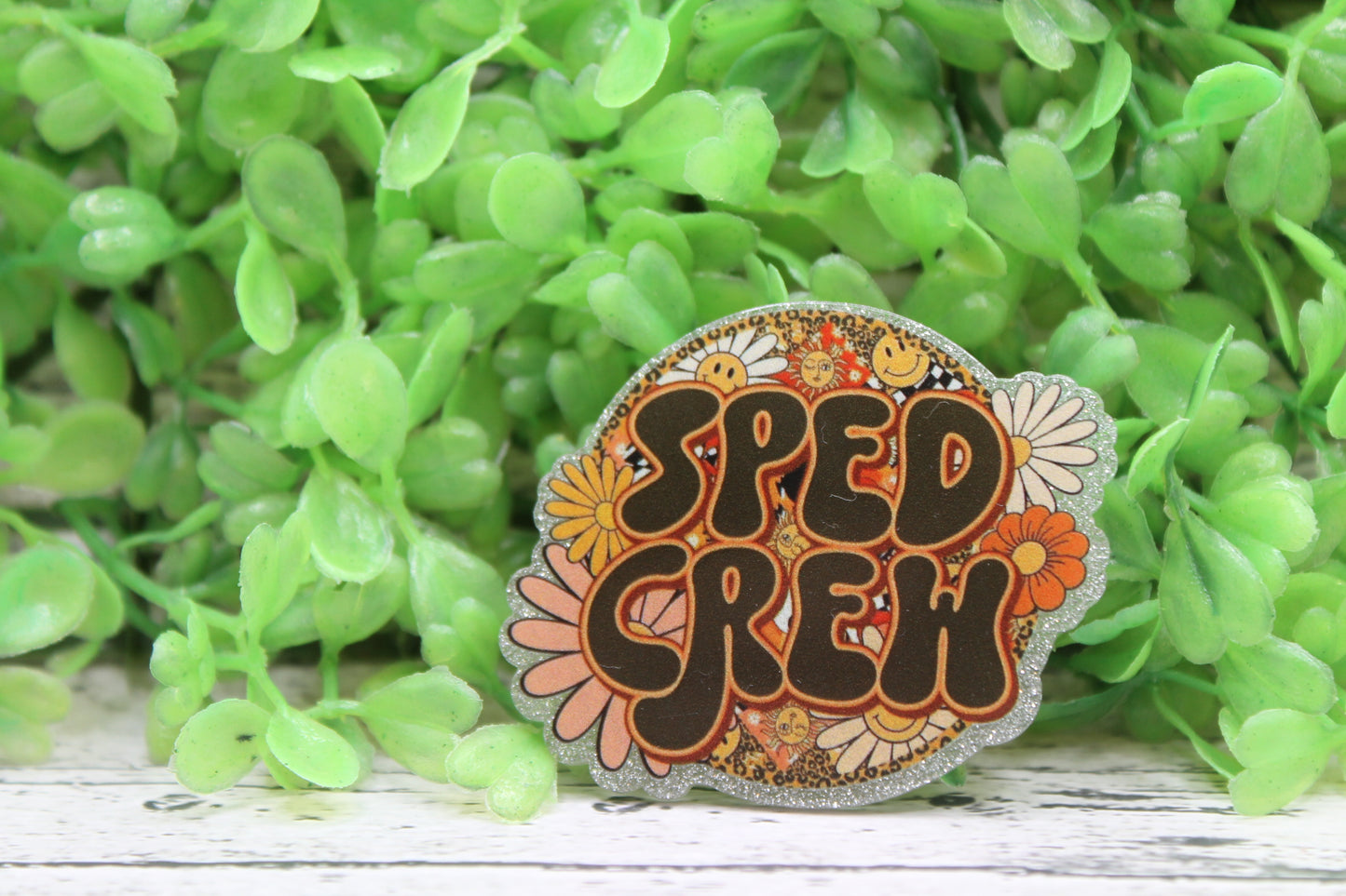 SPED Crew Retro Floral Badge Reel