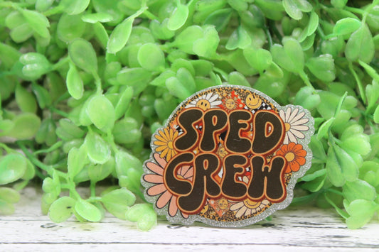 SPED Crew Retro Floral Badge Reel